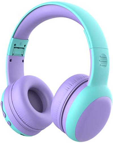Gorsun Kids Bluetooth Headphones with Microphone - Safe 85dB Volume Limit, Wireless Over-Ear Headsets for Boys & Girls (Purple)