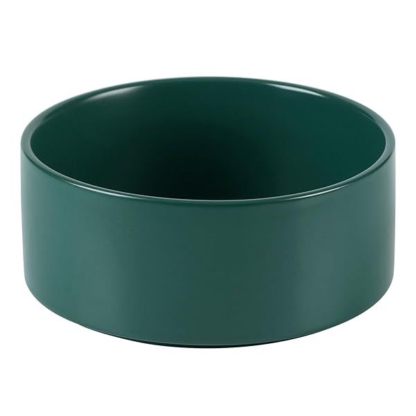 Havniva Non-Slip Ceramics Dog Food and Water Bowl for Large Dogs Protects Cervical Spine 8in Green