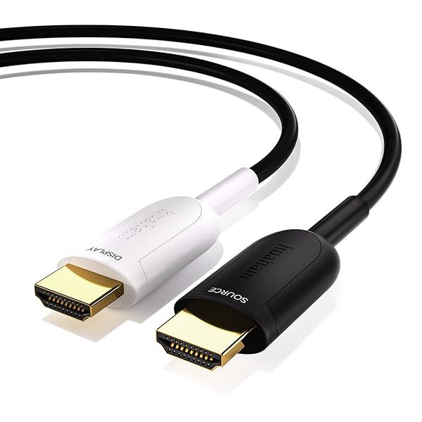 Huaham 8K Fiber Optic HDMI Cable 33ft Ultra High Speed HDMI 2.1 8K60Hz 4K120Hz eARC Compatible with PS5 Xbox Series X Roku Sony LG CX TV