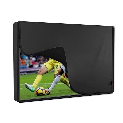 iBirdie Outdoor TV Cover 52 to 55 inch Waterproof, Cover Size 52''W x 31''H, Weatherproof, with Zipper for Outside Flat Screen 52 to 55 inch TV,