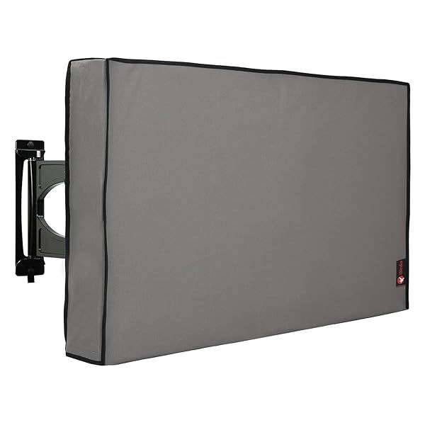 iBirdie Weatherproof Outdoor TV Cover 52 to 55 inch Waterproof Grey 600D Thick Fabric Protector for Flat Screen TVs
