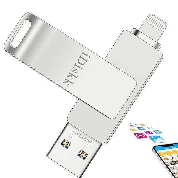 iDiskk 256GB MFi Certified Flash Drive: Ultimate Photo Storage for iPhone, iPad & MacBook