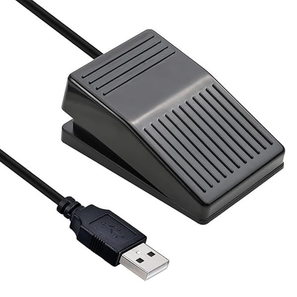 iKKEGOL USB Foot Pedal Programmable Footswitch for Gaming and Transcription One Key Control for Mouse and Keyboard