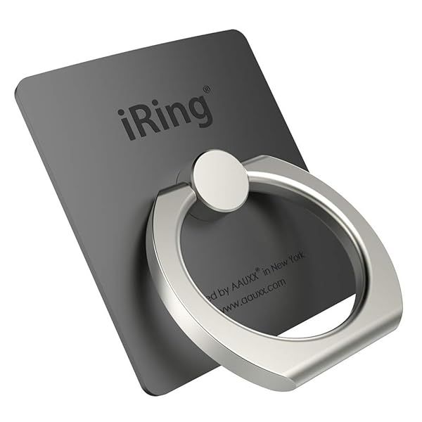 iRing Original Phone Ring Holder - Made in Korea, Compatible with iPhone & Galaxy - Grey Cell Phone Grip Stand