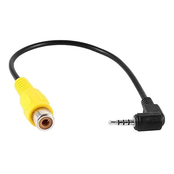 iSaddle RCA to 2.5mm AV-in Cable for Car Rear View Camera and GPS Adapter Connection