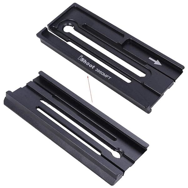 iShoot Clamp Adapter Converter for 39mm Arca-Swiss Fit Camera Quick Release Plate Compatible with Manfrotto Gitzo Tripod Gear Head