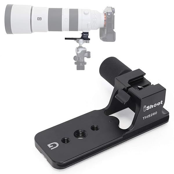 iShoot Lens Collar Replacement Foot for Sony FE 200-600mm Lens - Arca-Swiss Tripod Mount with Quick Release