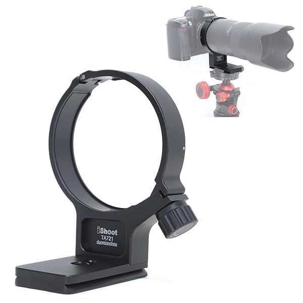 iShoot 74mm All-Metal Tripod Mount Ring for Tamron 70-210mm Lens - Arca-Swiss Quick Release for Nikon & Canon