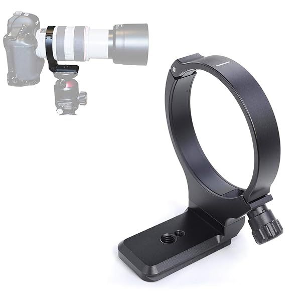 iShoot Tripod Mount Ring for Canon EF 28-300mm & 70-300mm Lenses - CNC Machined Aluminum with Quick Release Plate