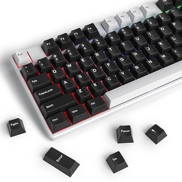 iTastatur WOB Custom Gaming Keycaps 60 Percent 168 Keys PBT Double Shot Cherry Profile for Mechanical Keyboards