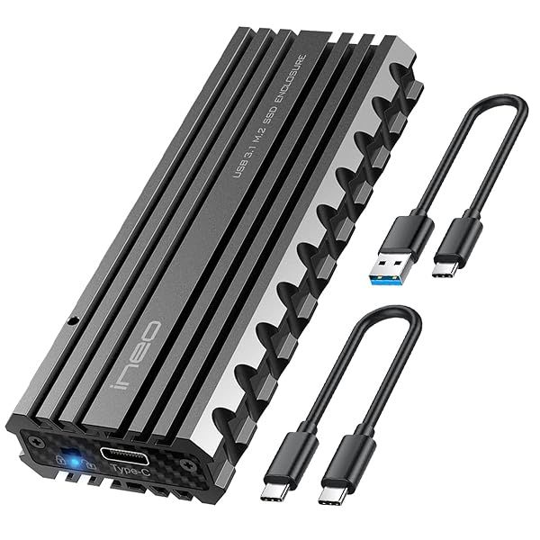Rugged iNeo M.2 NVMe SSD Enclosure: USB 3.2 Gen 2 Type-C with Write Protection Switch