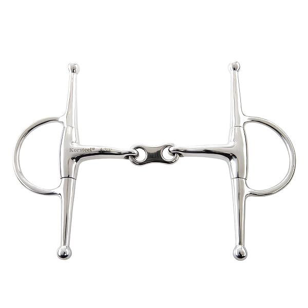 Korsteel Stainless Steel French Link Full Cheek Snaffle Bit 5 Inch for Enhanced Control and Comfort in Horse Riding