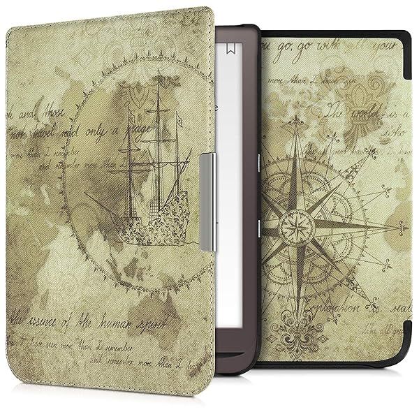 KWMobile Vintage Brown Case for Pocketbook InkPad 3/3 Pro/Color - Stylish eReader Cover for Travel