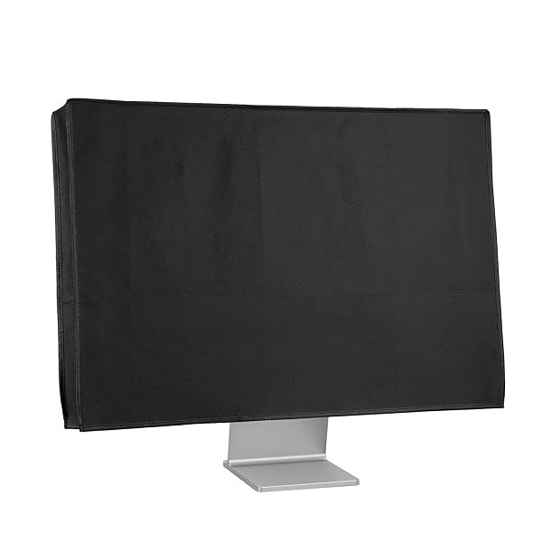 "KWMobile Monitor Cover for 27-28" Screens - Dust & Scratch Protector - Black Computer Screen Cover"