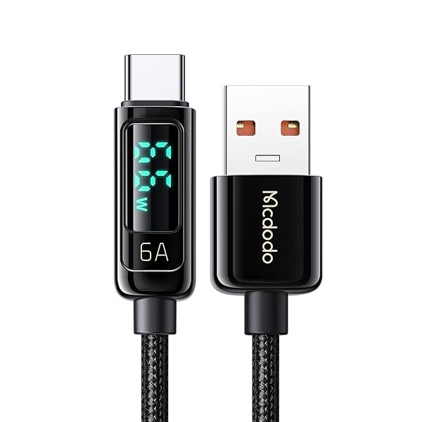 Fast Charge with Mcdodo 5A USB C Cable: 4ft Nylon Braided Type-C Charger for iPhone 15, Samsung S23 & More