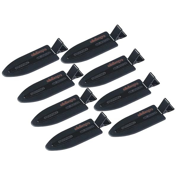 Minihope No Crease Styling Clips Big Size 3.1 Inch Black 8 Count for Effortless Hair Styling