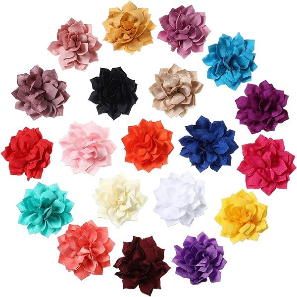 Saintrygo 20 Pieces Dog Collar Flowers Multi Color Pet Bow Ties and Flower Collars for Dogs and Cats Grooming Accessories