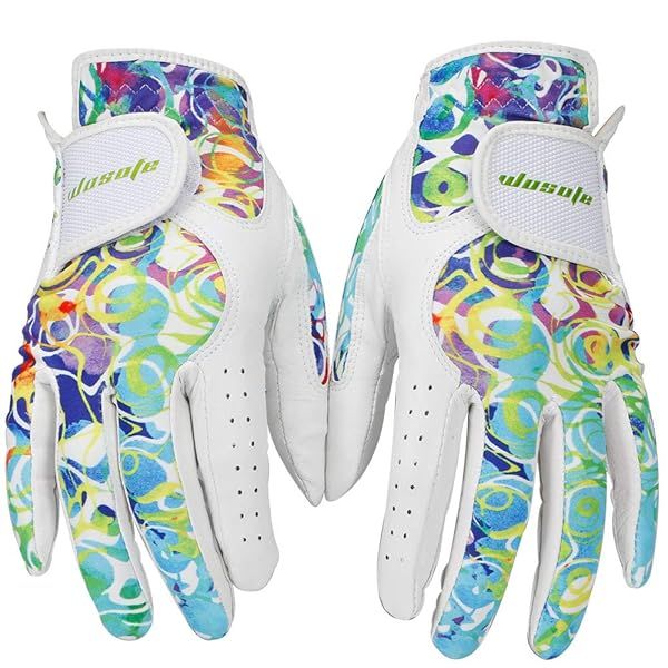 Buy Wosofe Women's Golf Gloves - Soft Leather, Breathable, Non-Slip | Perfect Accessories for Lady Golfers