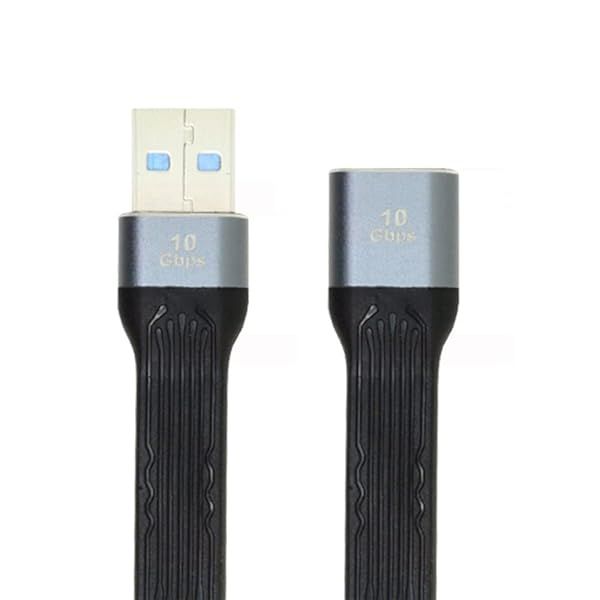 Xiwai 13cm USB 3.0 Type A Male to USB 3.1 Type A Female Extension Flat Slim FPC Data Cable 10Gbps for Laptop and Desktop