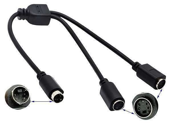 ZdyCGTime 11-Inch S-Video Y Splitter Cable - Black Electronic Adapter for Enhanced Connectivity