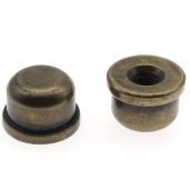 Buy 1/4-27 Bronze Lamp Finials Caps - 2 Pcs Solid Tapped Tops for Lamp Shade Holder & Harp