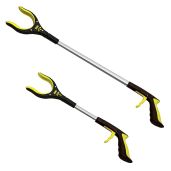 "2-Pack Grabber Reacher Set: 34" & 21" Rotating Jaw Mobility Aid for Easy Reaching"