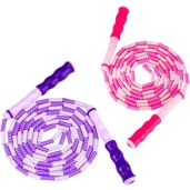 2 Pack Adjustable Jump Rope - Tangle-Free Fitness Equipment for Kids, Women & Men | Soft Beaded Skipping Ropes