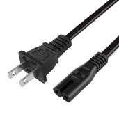 2 Prong Power Cord for Epson Workforce Stylus Ecotank Printers WF-2520 WF-3620 ET-2720 ET-2750 ET-2650 and More