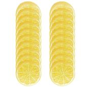 20pcs Faux Lemon Slices - Realistic Fake Fruit for Home Kitchen & Party Decor
