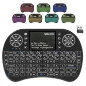 2.4GHz Backlit Mini Keyboard with Touchpad & Multimedia Keys for Android TV, Smart TV, PC, Mac & More - 7 Color Options