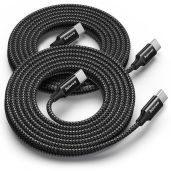 10ft USB C to USB C Cable 2Pack 60W Fast Charge Type C Charger for iPhone 16 Samsung Galaxy S25 iPad MacBook Air Pro