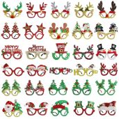 30Pcs Christmas Glasses Frames for Kids Funny Holiday Party Favors Photo Booth Props for Christmas Parties and Classroom Activities
