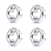 4 Pcs Sink Overflow Ring, Bathroom Overflow Drain Cover, Round Basin Cover,Basin Sink Round Hole Insert in Cap for Home,Sink,Bathroom,Kitchen