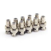 RuiLing 10 Pack RCA Female to BNC Male Adapters - Coaxial Connectors for CCTV Video