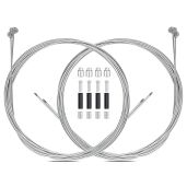 4PCS Premium Universal Bike Brake Cable Set for MTB & Road Bikes - Includes Free End Crimps, 2M Length