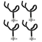 Sure Grip Steel 20 Degree Angle Rod Holder 4PCS with Mounting Base for Boat Ship Yacht Ideal for Fishing Enthusiasts