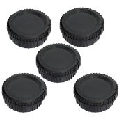5 Pack F Mount Rear Lens Cap Set for Nikon DSLR - Protect Your Nikkor Lenses & CCD Sensor