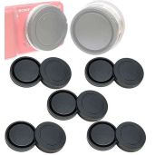 5-Pack Fotasy E Mount Lens & Body Caps for Sony Cameras: Compatible with A7, A9, NEX Series & More