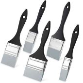 5-Piece Silicone Paint Brush Set: Flexible Tools for Acrylic & Water-Based Painting (1-3 Inch Sizes)