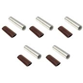 5 Pack 4/0 AWG Butt Splice Connectors Pure Copper Tin Coated Marine Grade Uninsulated by WindyNation