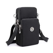 Stylish Cell Phone Purse Crossbody Bag for Samsung Galaxy S24 Ultra & More - Black Shoulder Wallet Pouch & Armband