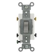 Leviton CS220-2GY 20-Amp Toggle Double-Pole AC Quiet Switch - Commercial Grade Gray