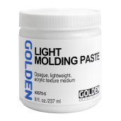 Golden Artist Colors Light Molding Paste 8 oz Jar - Perfect for Texture & Mixed Media Art