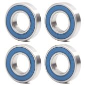 6901 VRS MAX Cartridge Bearings - 12x24x6mm Chrome Steel Blue Sealed for Bike Hub Pivot (Pack of 4)