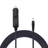 10FT 12V/24V DC Car Cigarette Lighter Extension Adapter Cable with LED for Trucks, Buses & Vans