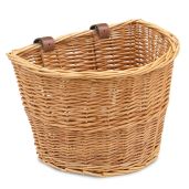 ProSource Wicker Bike Basket - Versatile Front Cargo for Men & Women, Fits Most Bikes, Light Brown for Cruisers & Ebikes