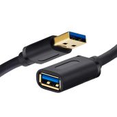 Tan QY 25Ft USB 3.0 Extension Cable - High Speed Type A Male to Female for PS, Xbox, Printers & More