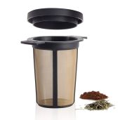 Finum Reusable Stainless Steel Coffee & Tea Infuser Basket - Large, Black for Perfect Brewing