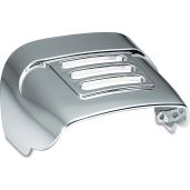 Upgrade Your Harley: Kuryakyn 8130 Slotted Taillight Cover for 1973-2019 Models - Chrome & Black Accent Accessory