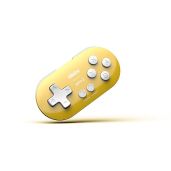 8Bitdo Zero 2 Mini Bluetooth Gamepad: Keychain Controller for Switch, Windows, Android & Raspberry Pi (Yellow Edition)